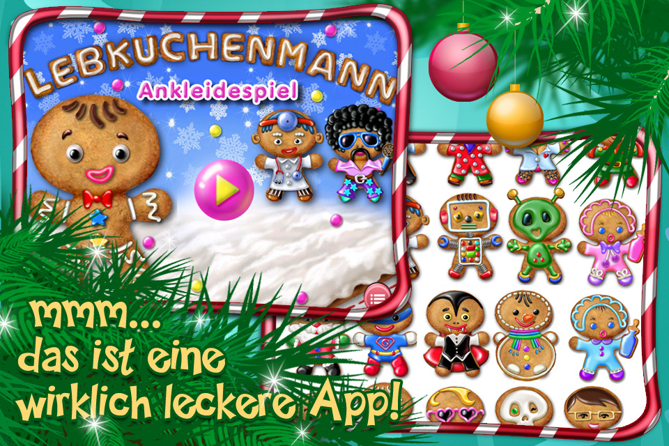 Screenshot Lebkuchenmann Ankleidespiel – Verzieren Sie Ihr Weihnachtsplätzchen Screenshot Lebkuchenmann Ankleidespiel – Verzieren Sie Ihr Weihnachtsplätzchen
